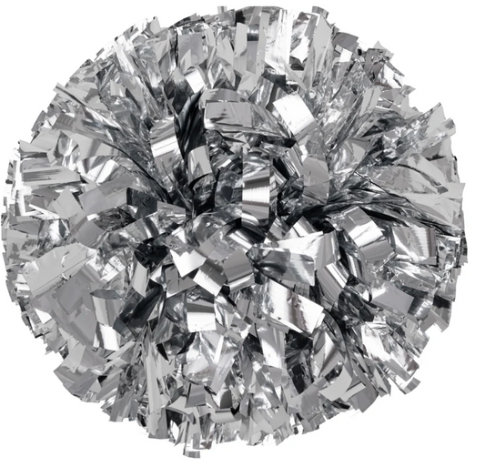 Silver/Maroon Poms Set (2 Poms)